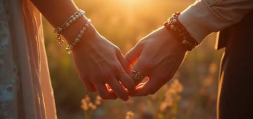 天然石ブレスレットと結婚のイメージ